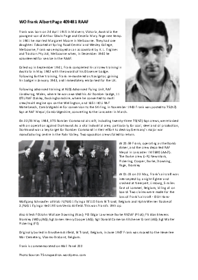 A preview of a PDF biography for Page, Frank Albert